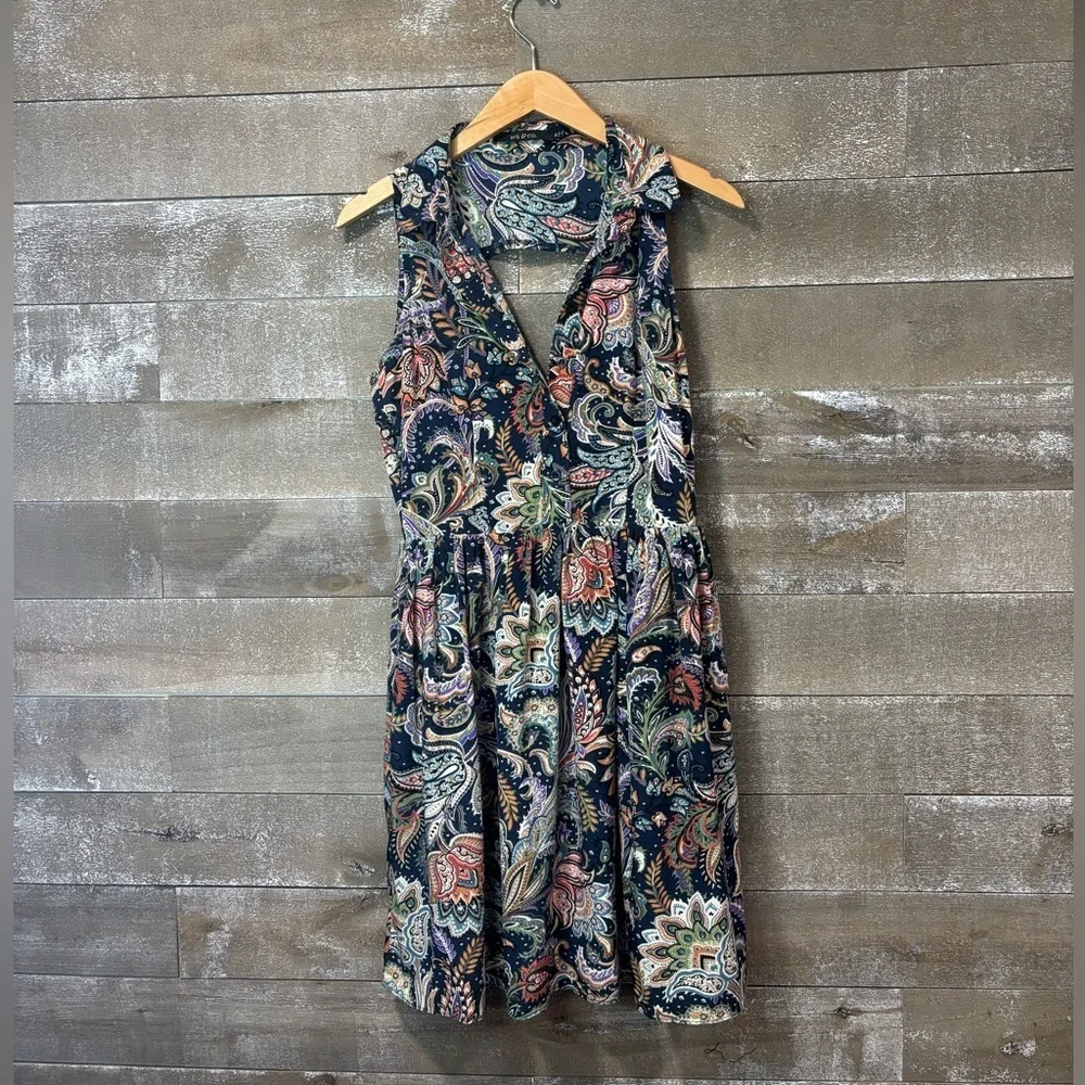 Ark & Co Paisley Open back tank sundress size M - Picture 1 of 11